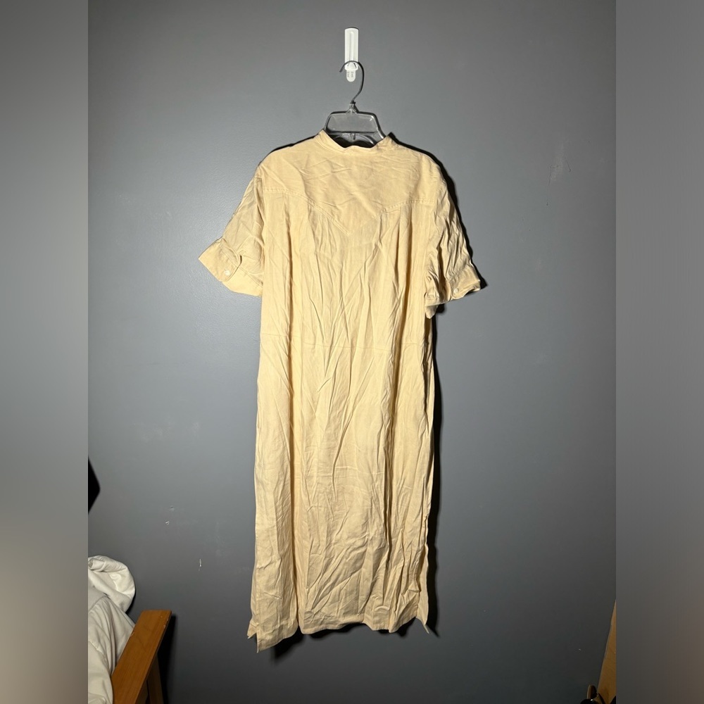 Rag & Bone Selma Linen Blend Midi Dress Size Medium - Picture 5 of 7